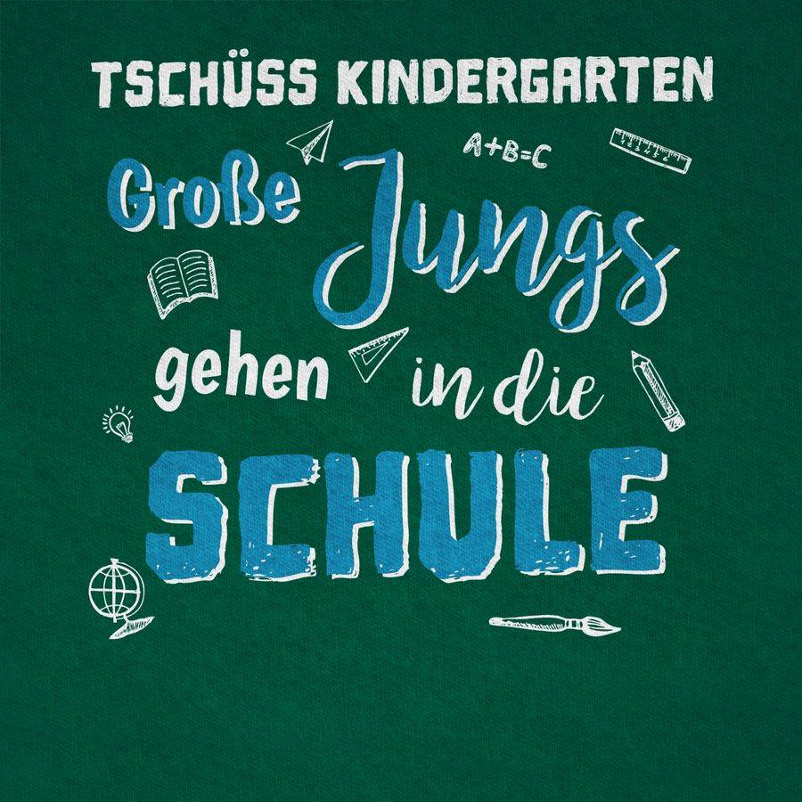 Shirtracer Tschüss Kindergarten Große Jungs: T-Shirt Turnbeutel Shirtracer
