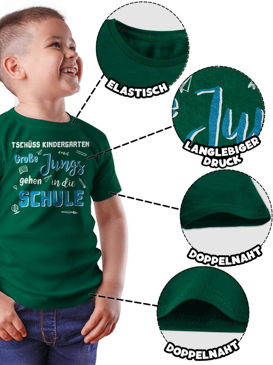 Shirtracer Tschüss Kindergarten Große Jungs: T-Shirt Turnbeutel Shirtracer