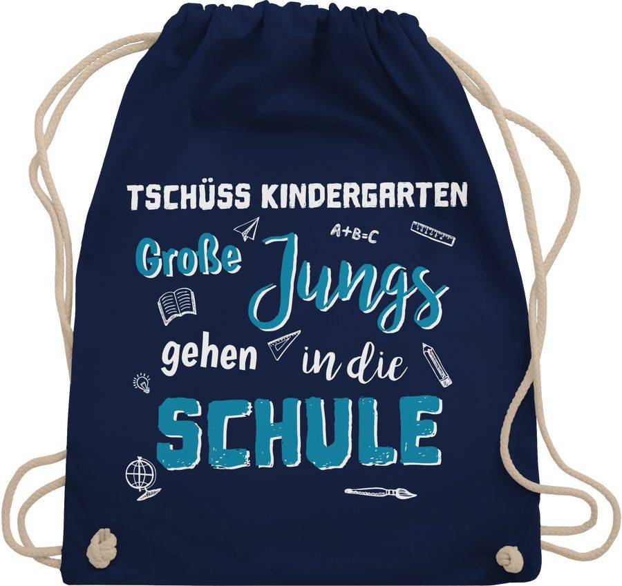 Shirtracer Tschüss Kindergarten Große Jungs: T-Shirt Turnbeutel Shirtracer