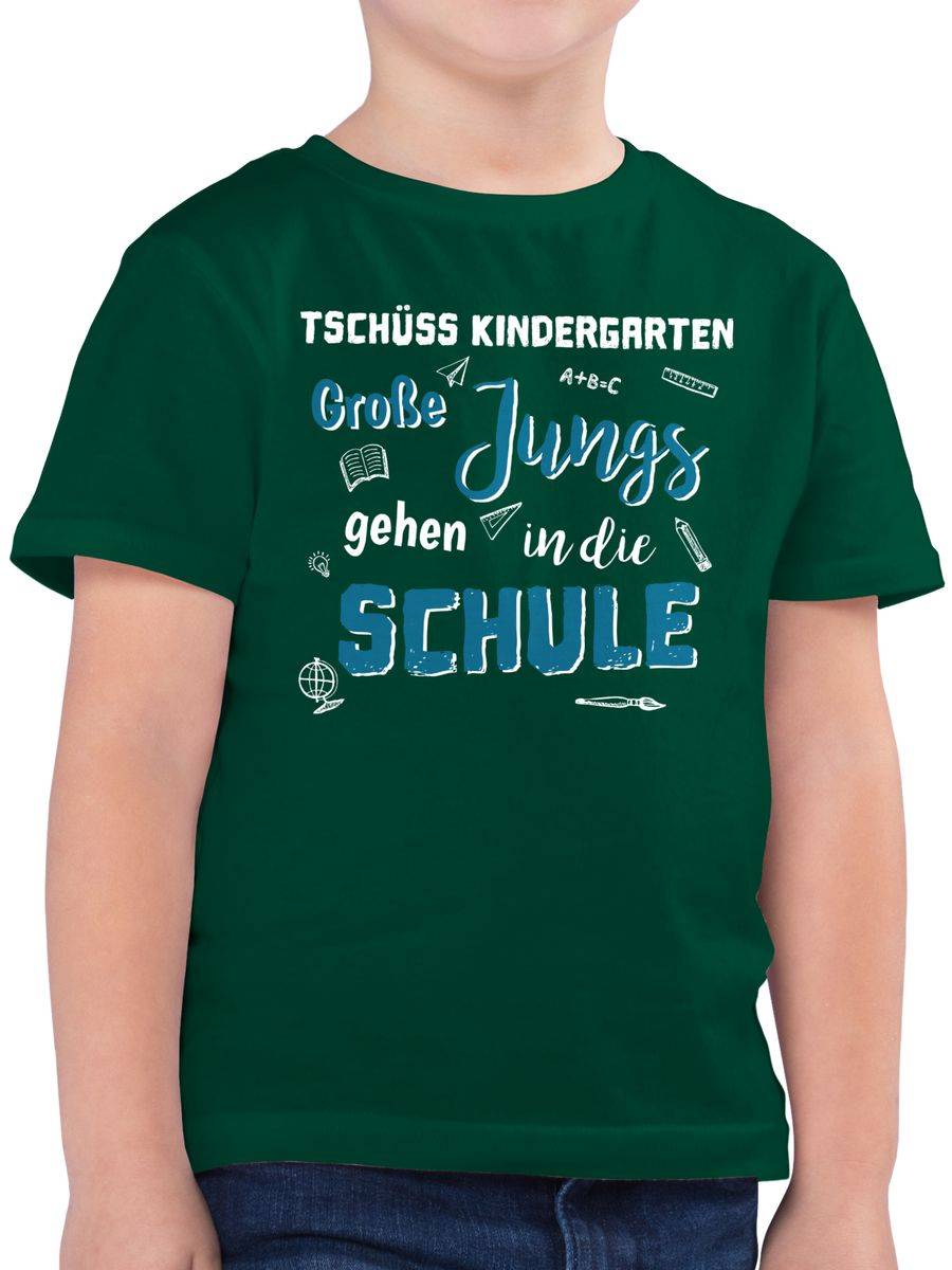 Shirtracer Tschüss Kindergarten Große Jungs: T-Shirt Turnbeutel Shirtracer