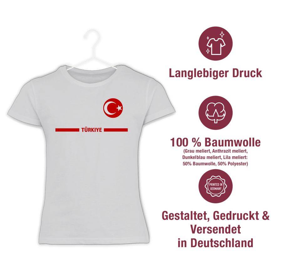 Shirtracer Türkei Trikot Wappen Türkiye Mit Stolz Türkisches Fan-Motiv Shirtracer