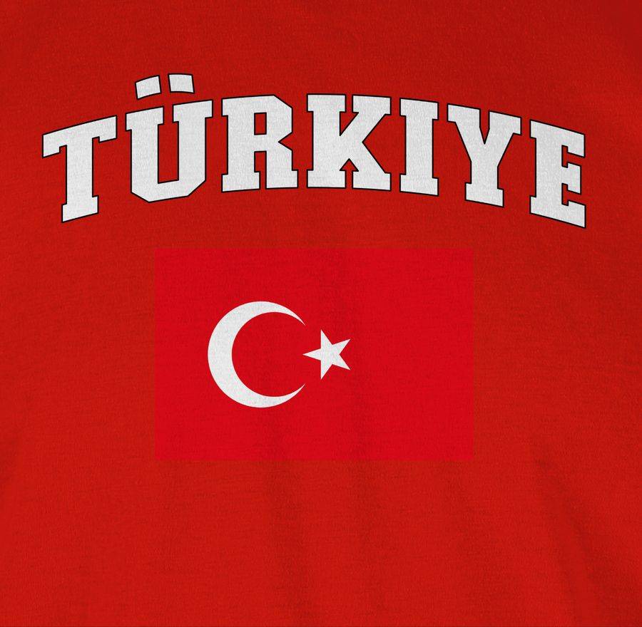 Shirtracer Türkiye Schriftzug Mit Flagge Türkei Turkey Türkisch Shirtracer