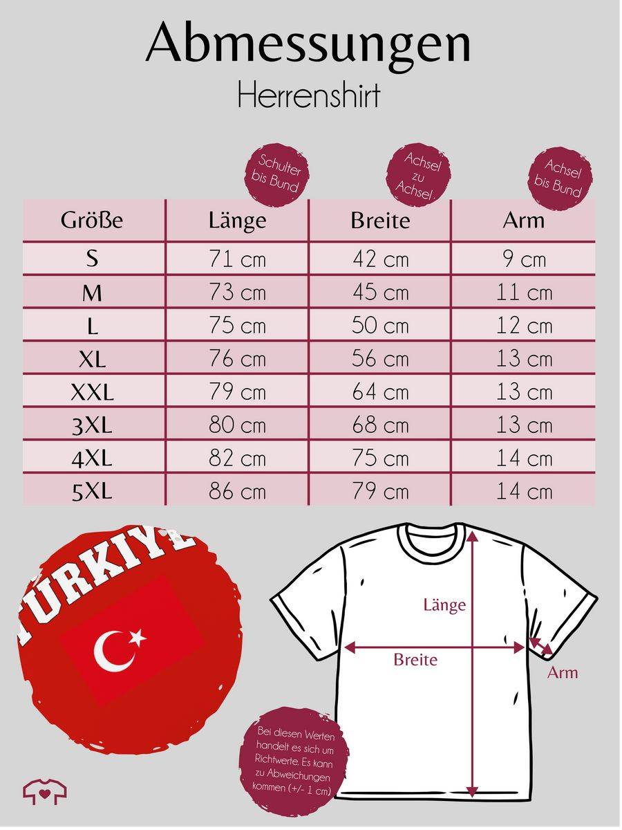 Shirtracer Türkiye Schriftzug Mit Flagge Türkei Turkey Türkisch Shirtracer
