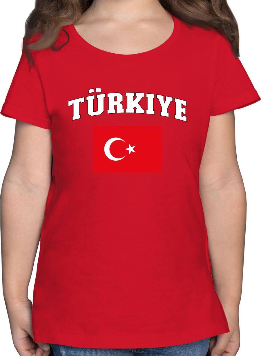 Shirtracer Türkiye Schriftzug mit Flagge Türkei Turkey Türkisch Shirtracer