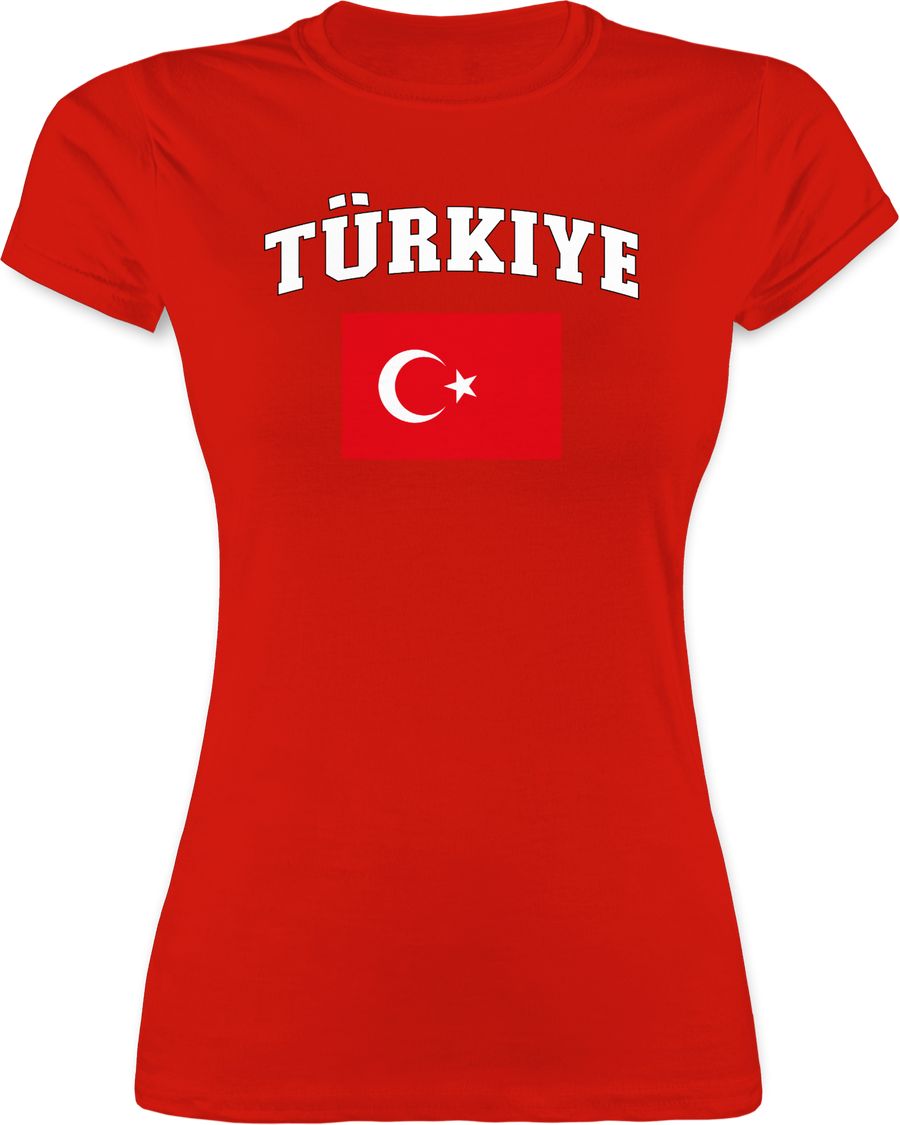 Shirtracer Türkiye Schriftzug mit Flagge Türkei Turkey Türkisch Shirtracer