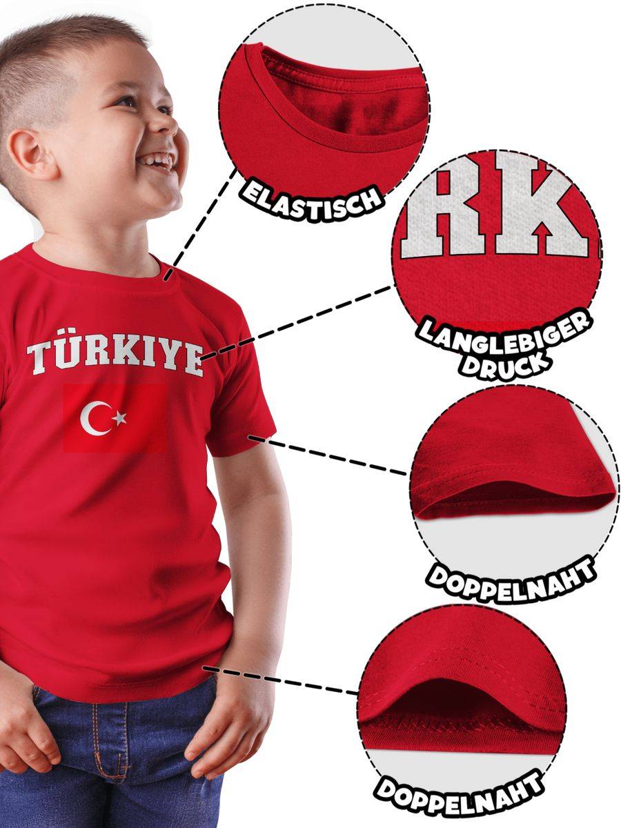 Shirtracer Türkiye Schriftzug Mit Flagge Türkei Turkey Türkisch Shirtracer
