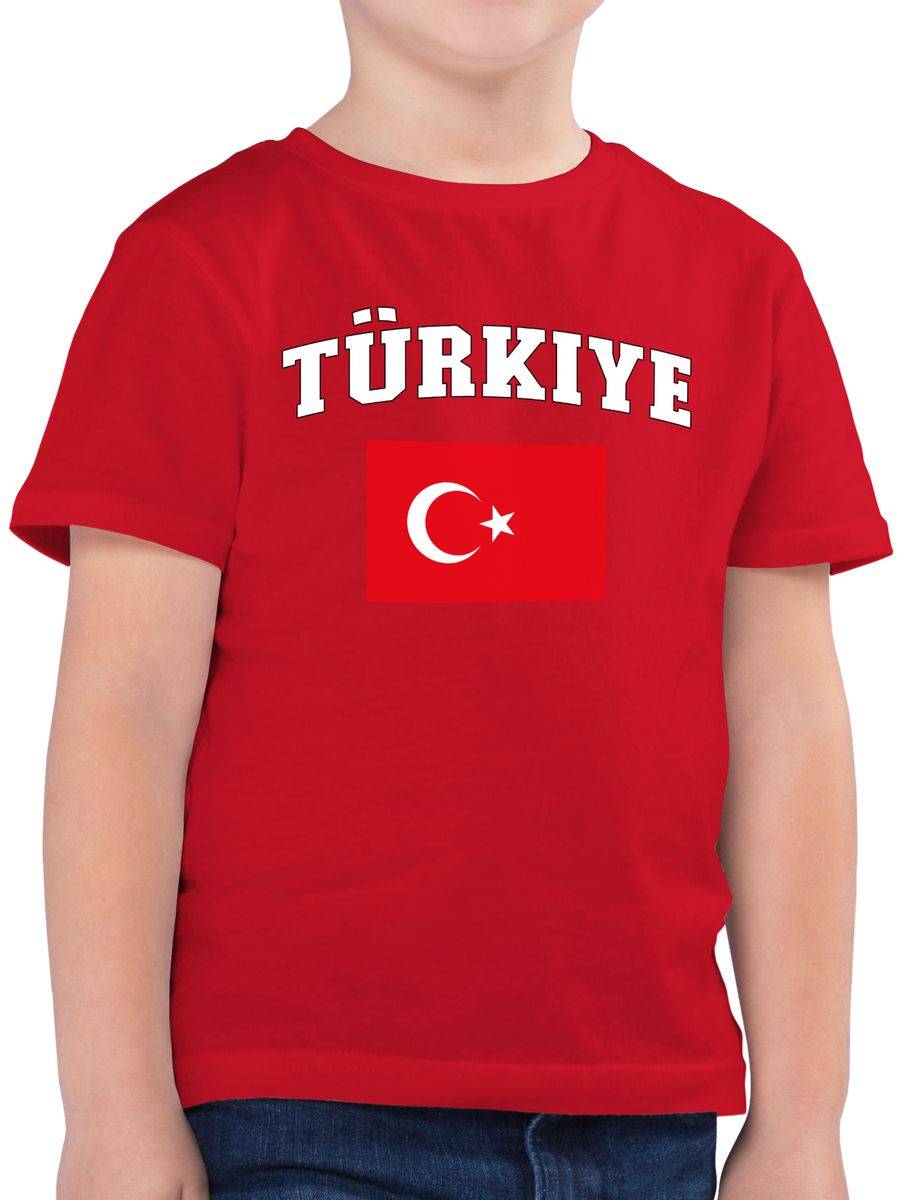 Shirtracer Türkiye Schriftzug mit Flagge Türkei Turkey Türkisch Shirtracer