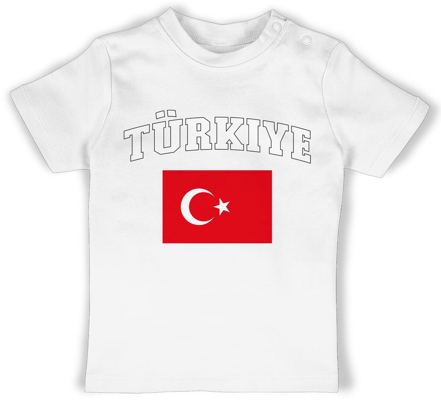 Shirtracer Türkiye Schriftzug mit Flagge Türkei Turkey Türkisch Shirtracer