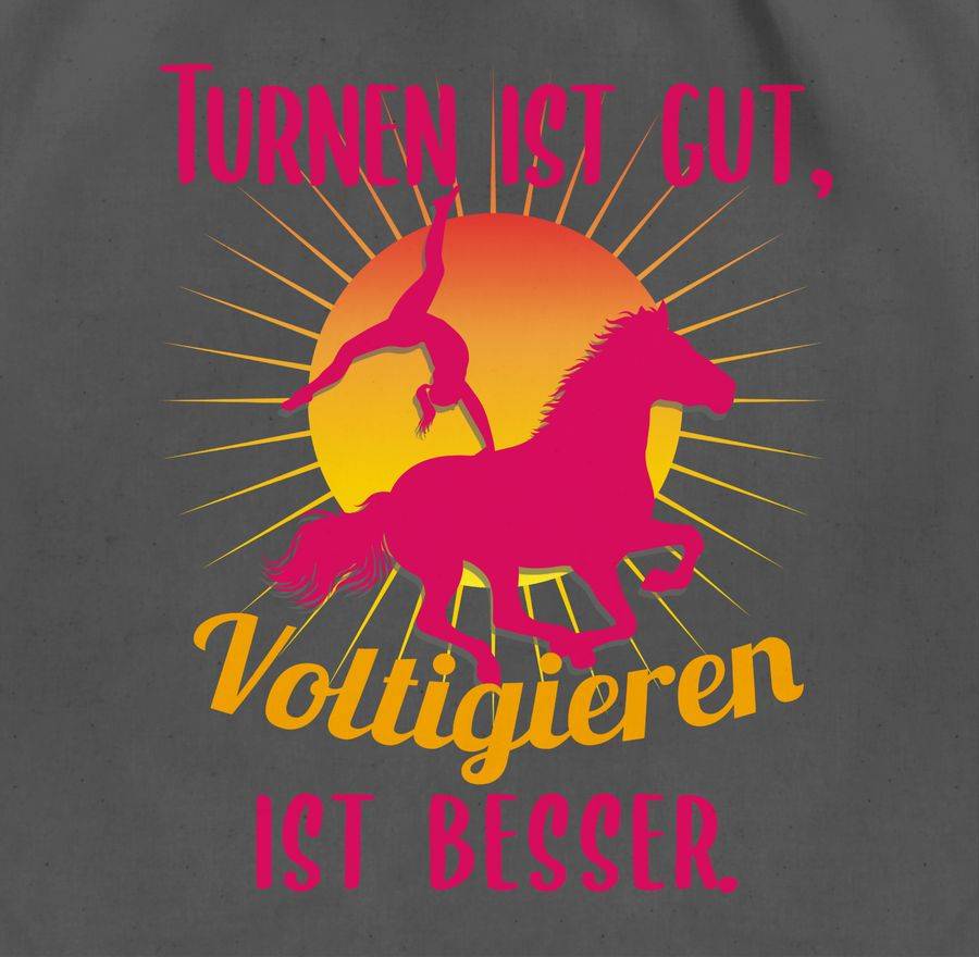 Shirtracer Turnen Ist Gut, Voltigieren Ist Besser: T-Shirt Turnbeutel Shirtracer