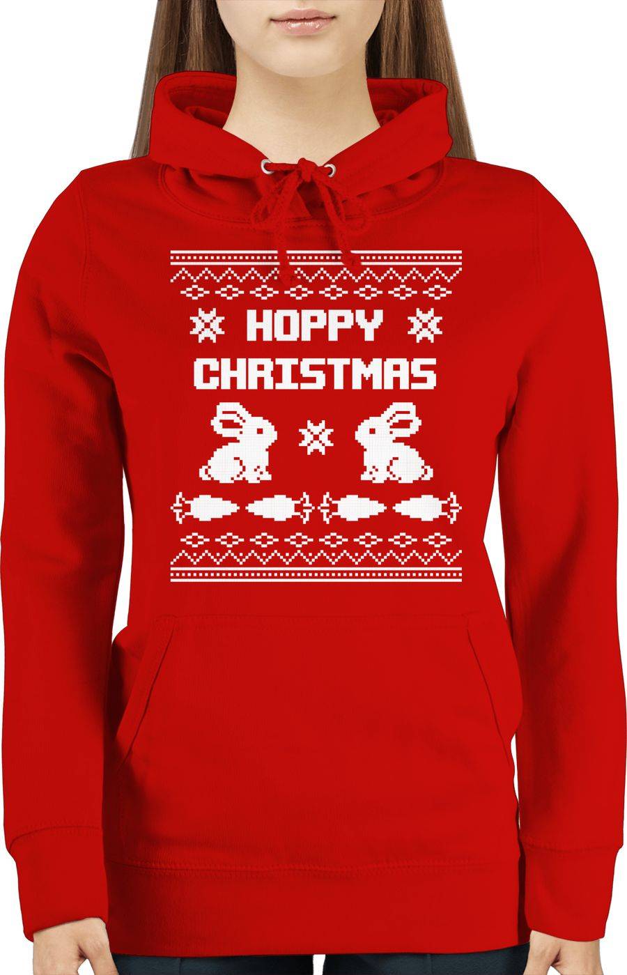 Shirtracer Ugly Christmas I Hoppy Christmas Hase: T-Shirt Rucksack Shirtracer