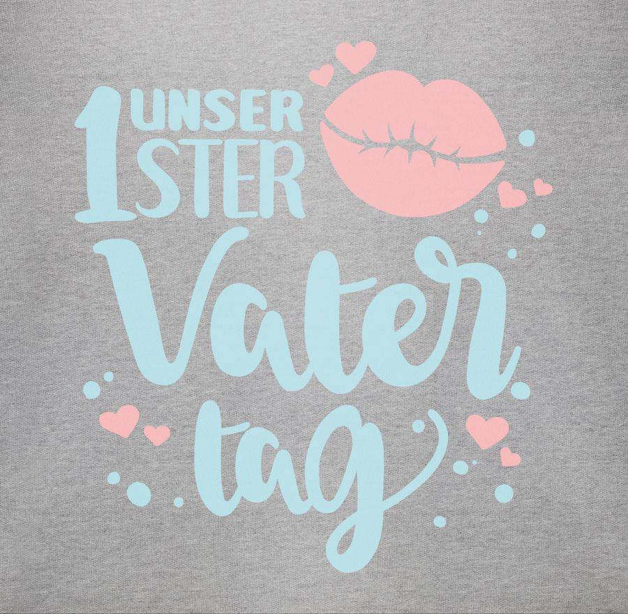 Shirtracer Unser 1ster Vatertag Mit Kussmund - Herzchen: Tshirt Rucksack Shirtracer