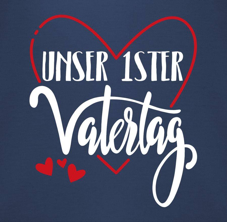 Shirtracer Unser 1ster Vatertag - Rot/weiß Shirts & Mehr Shirtracer