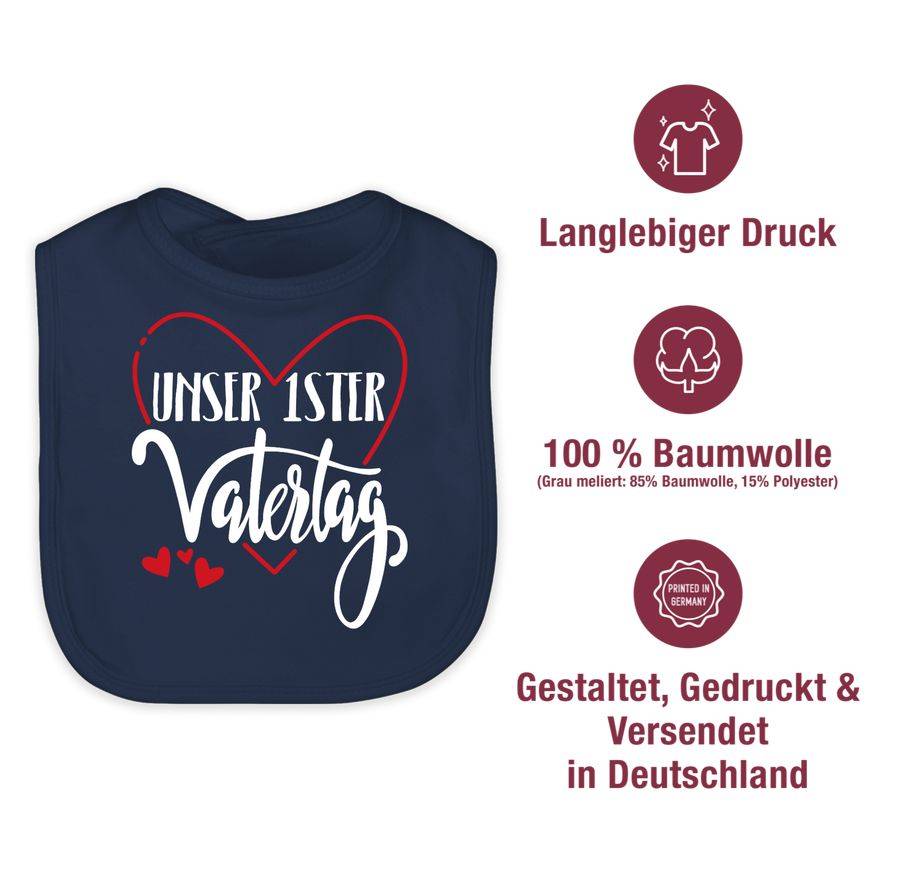 Shirtracer Unser 1ster Vatertag - Rot/weiß Shirts & Mehr Shirtracer