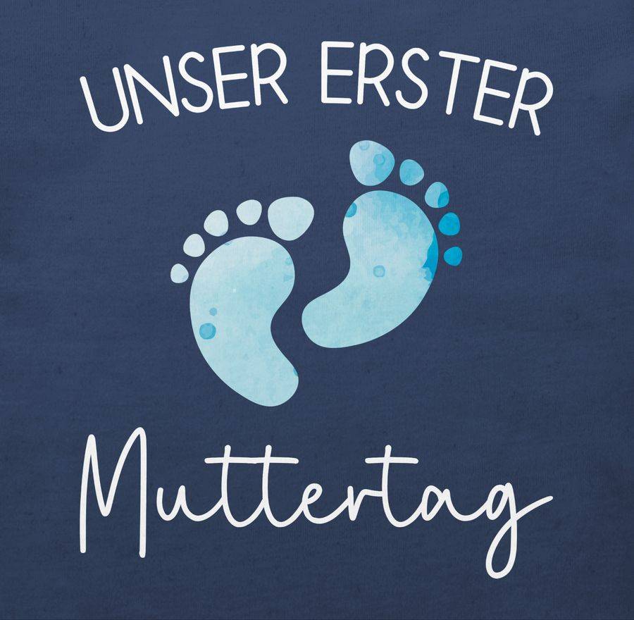 Shirtracer Unser Erster Muttertag Aquarell Füße Blau Shirts & Mehr Shirtracer