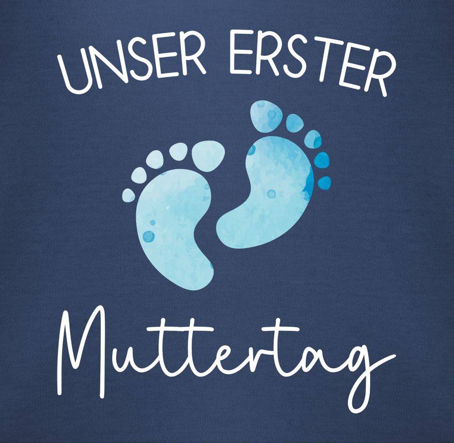 Shirtracer Unser Erster Muttertag Aquarell Füße Blau Shirts & Mehr Shirtracer
