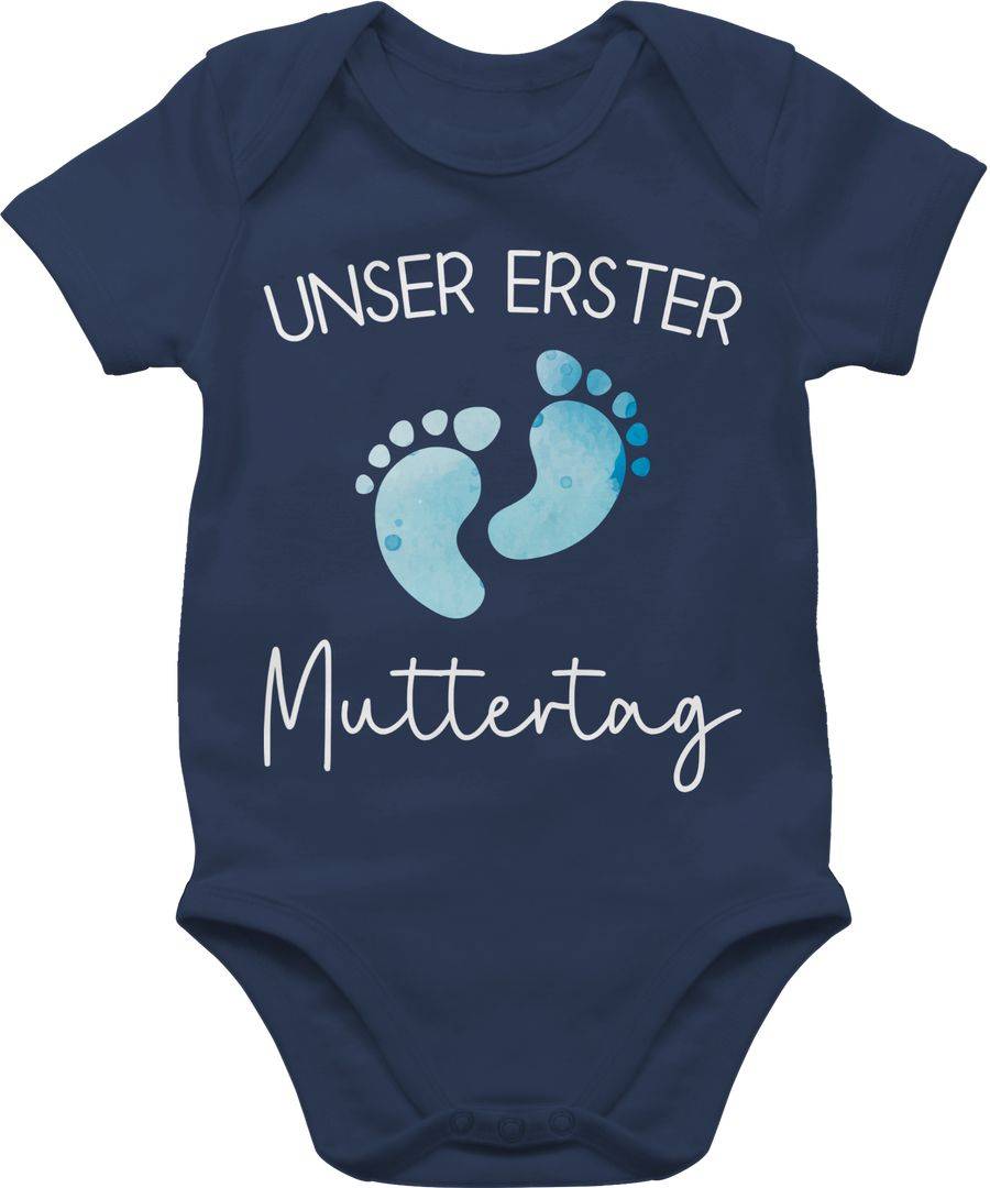 Shirtracer Unser erster Muttertag Aquarell Füße blau Shirts & Mehr Shirtracer