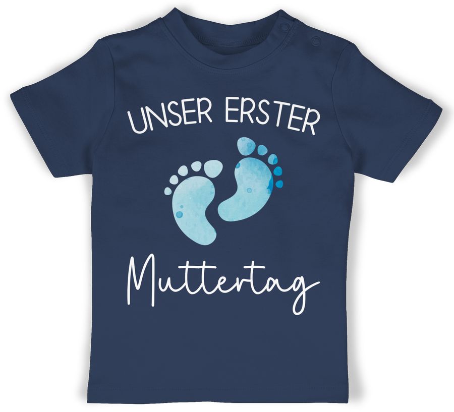 Shirtracer Unser erster Muttertag Aquarell Füße blau Shirts & Mehr Shirtracer