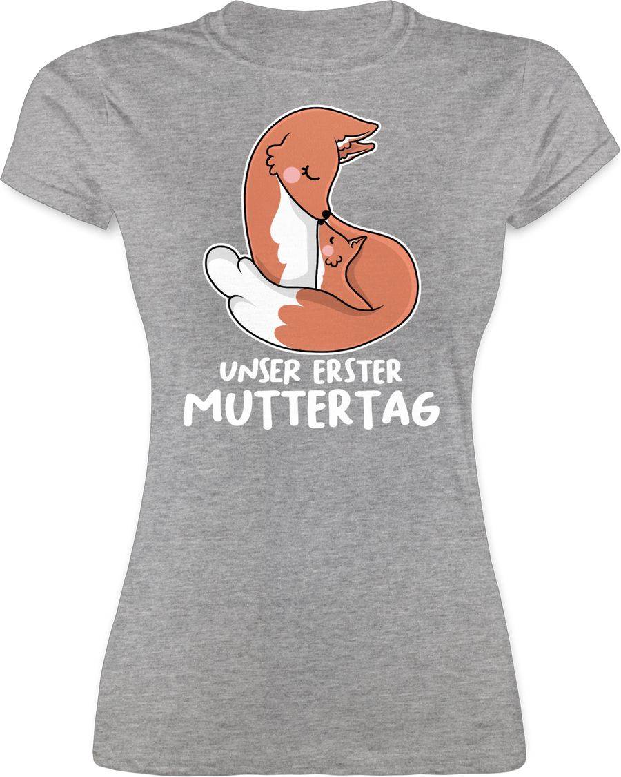 Shirtracer Unser erster Muttertag mit Füchsen - weiß Shirts & Mehr Shirtracer
