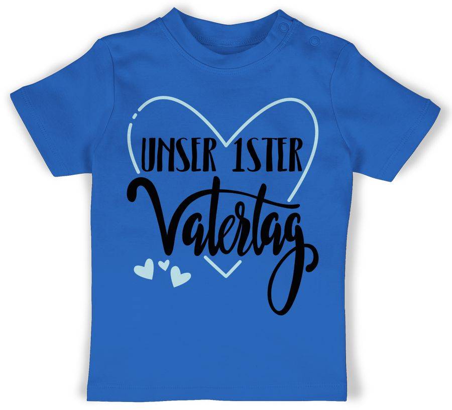 Shirtracer Unser erster Vatertag im Herz -blau Shirts & Mehr Shirtracer
