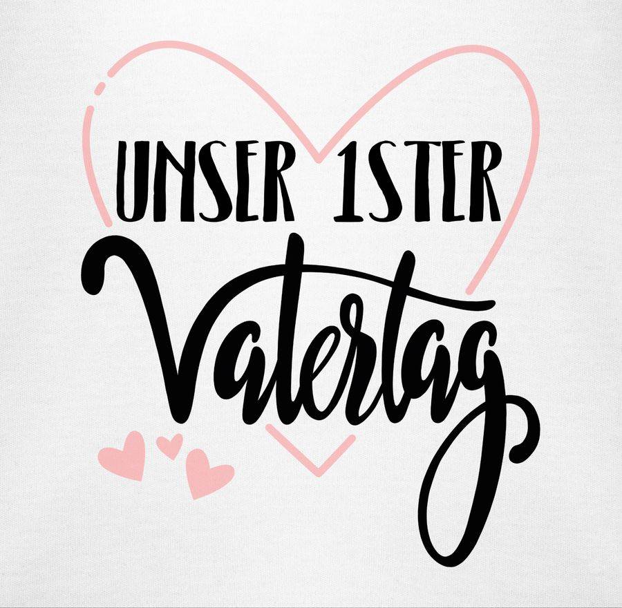 Shirtracer Unser Erster Vatertag Im Herz - Rosa: Tshirt Gym Bag Shirtracer