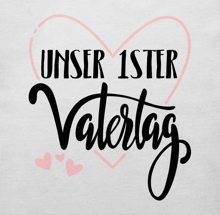 Shirtracer Unser Erster Vatertag Im Herz - Rosa: Tshirt Gym Bag Shirtracer