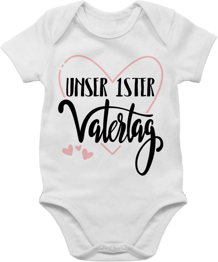 Shirtracer Unser erster Vatertag im Herz - rosa: Tshirt Gym Bag Shirtracer