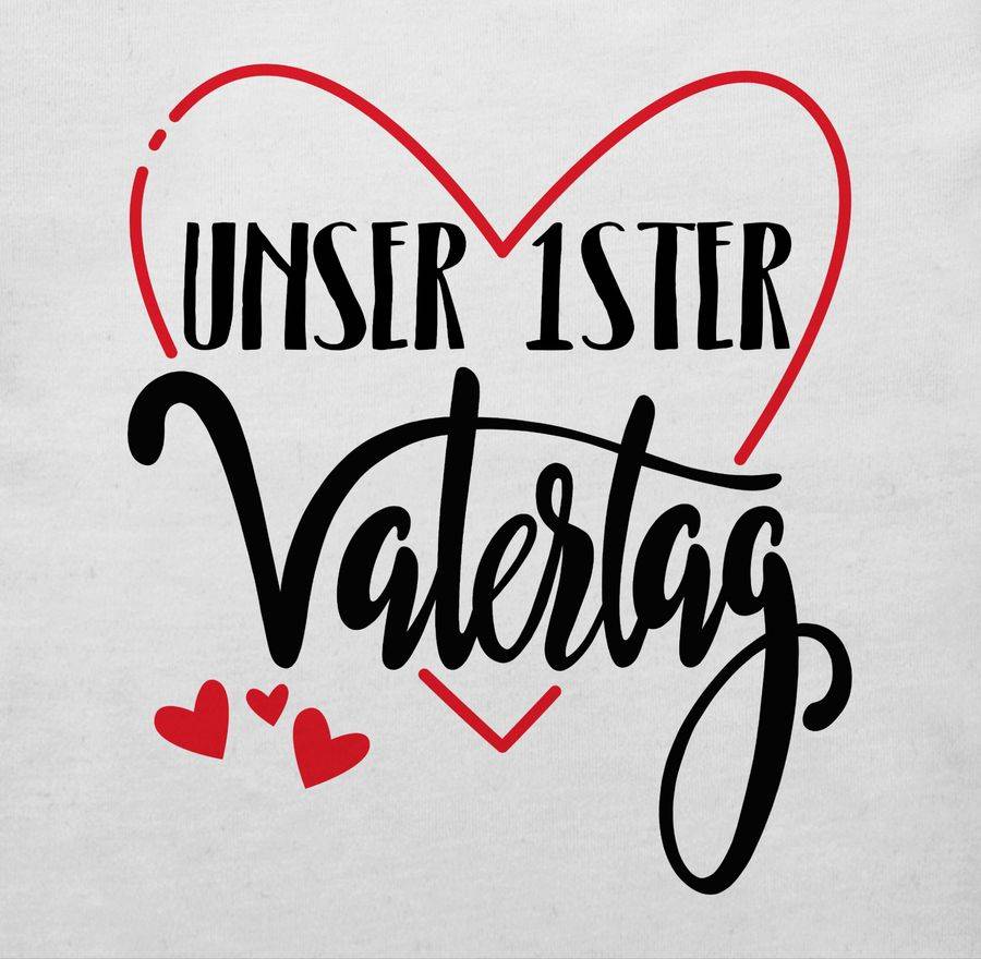Shirtracer Unser Erster Vatertag - Rot: Tshirt Rucksack Shirtracer