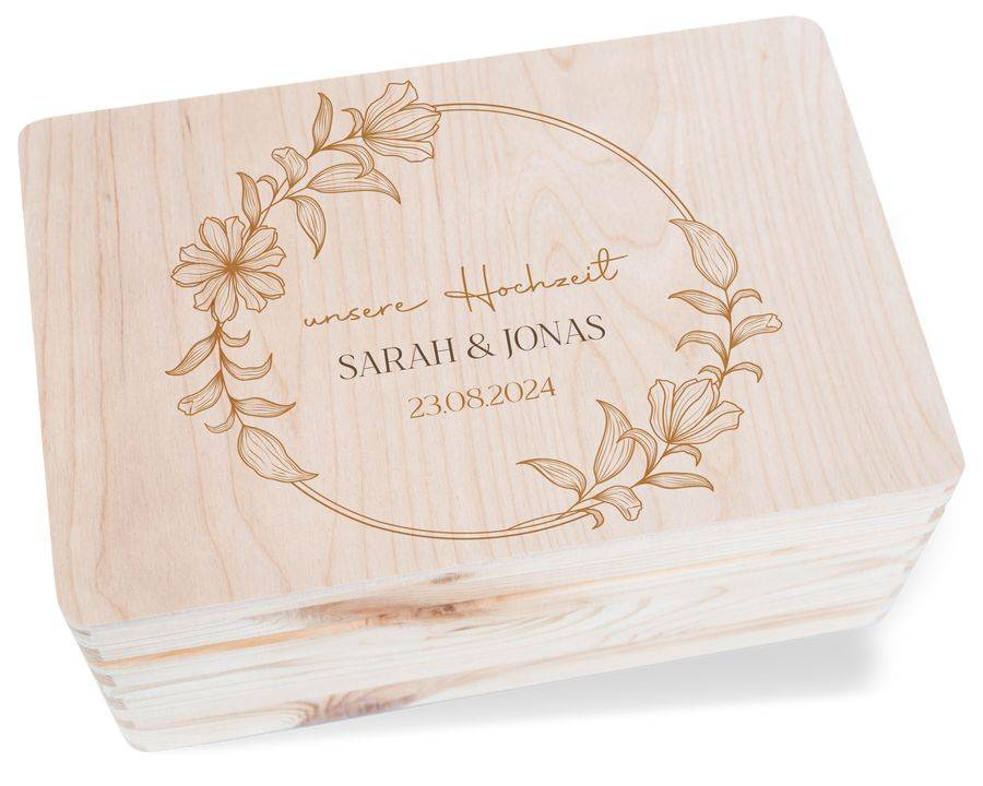 Shirtracer Unsere Hochzeit Erinnerungsbox Box Hochzeit Hochzeitgeschenk Box Shirtracer