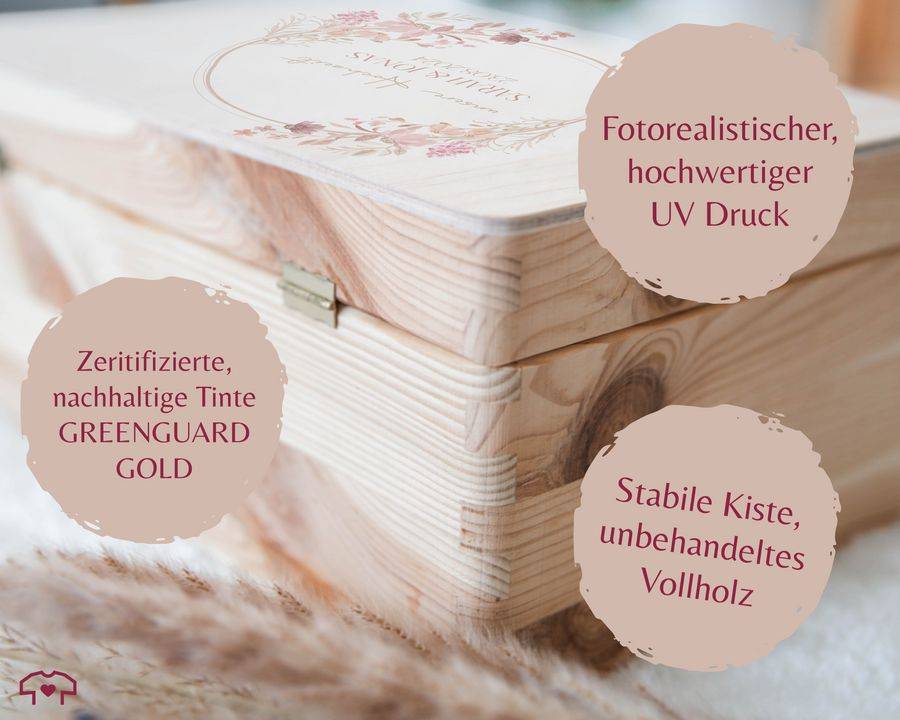 Shirtracer Unsere Hochzeit Erinnerungsbox Hochzeitskiste Erinnerungen Shirtracer