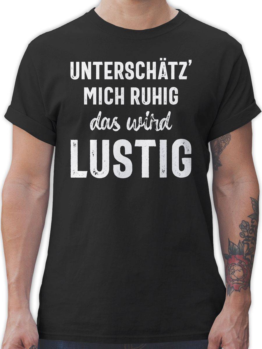 Shirtracer Unterschätz' mich ruhig das wird lustig: Tshirt Rucksack Shirtracer
