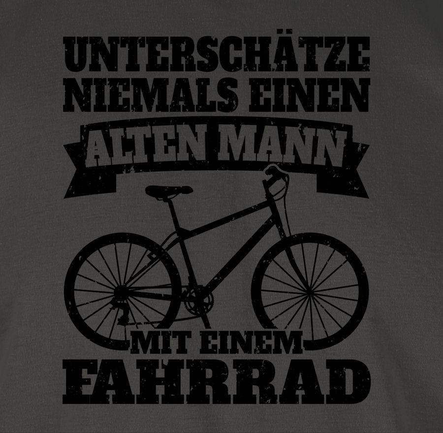 Shirtracer Unterschätze Niemals Einen Alten Mann Mit Einem Fahrrad - Schwarz: Tshirt Turnbe Shirtracer