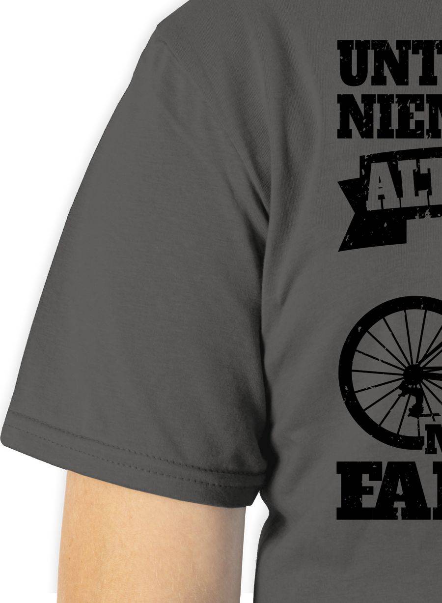Shirtracer Unterschätze Niemals Einen Alten Mann Mit Einem Fahrrad - Schwarz: Tshirt Turnbe Shirtracer