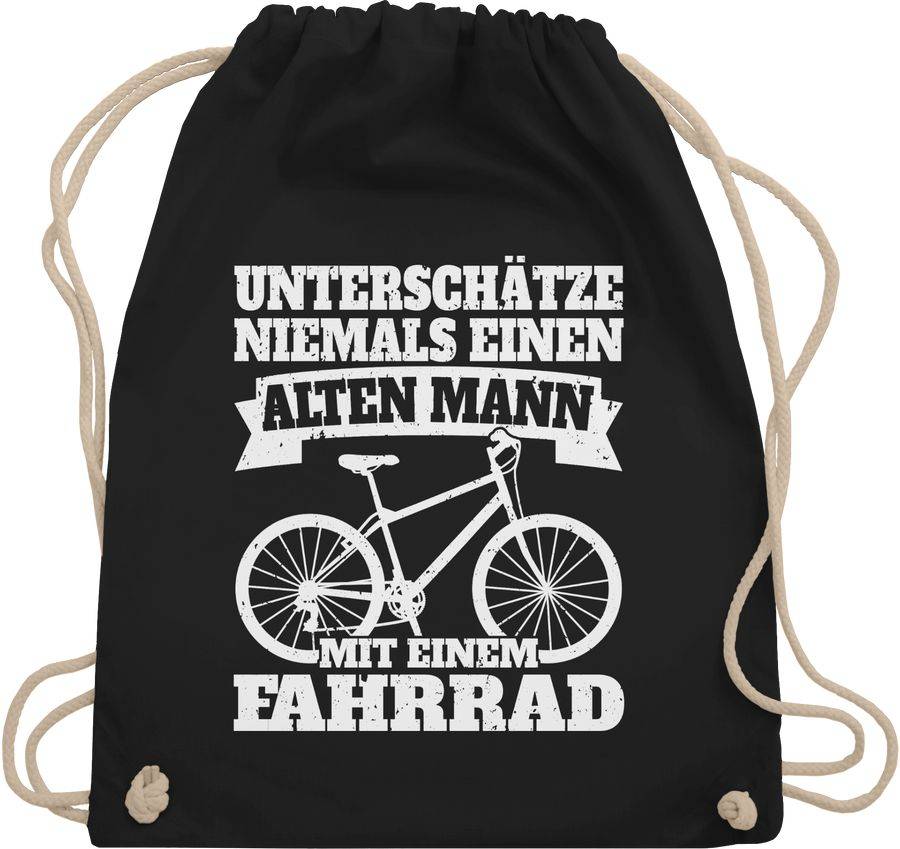 Shirtracer Unterschätze Niemals Einen Alten Mann Mit Einem Fahrrad - Weiß Shirts & Mehr Shirtracer