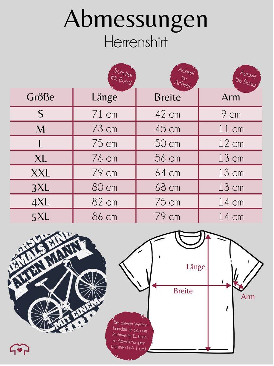 Shirtracer Unterschätze Niemals Einen Alten Mann Mit Einem Fahrrad - Weiß Shirts & Mehr Shirtracer