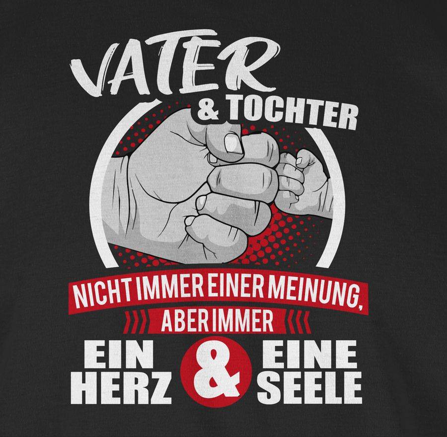 Shirtracer Vater & Tochter Immer Ein Herz & Eine Seele - Weiß/rot: T-Shirt Gym Bag Shirtracer