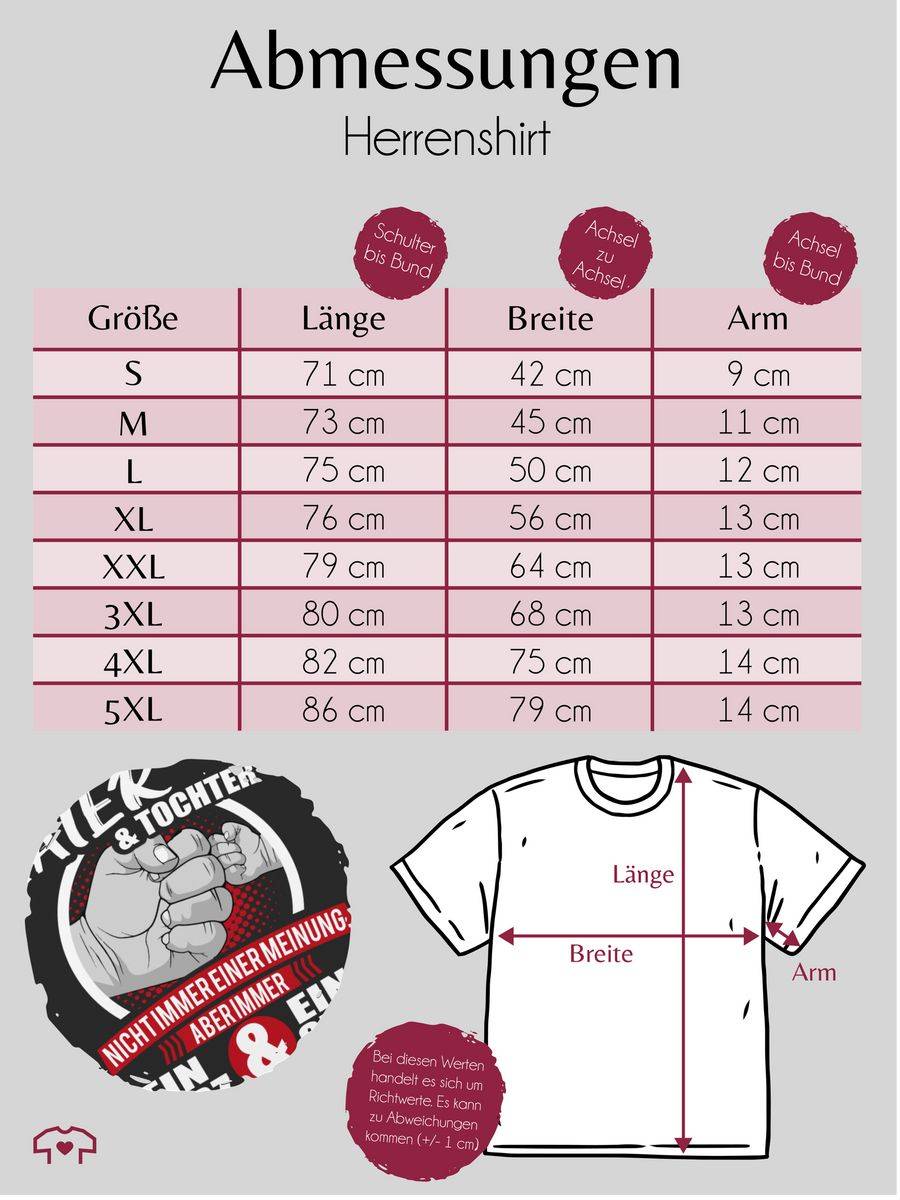 Shirtracer Vater & Tochter Immer Ein Herz & Eine Seele - Weiß/rot: T-Shirt Gym Bag Shirtracer