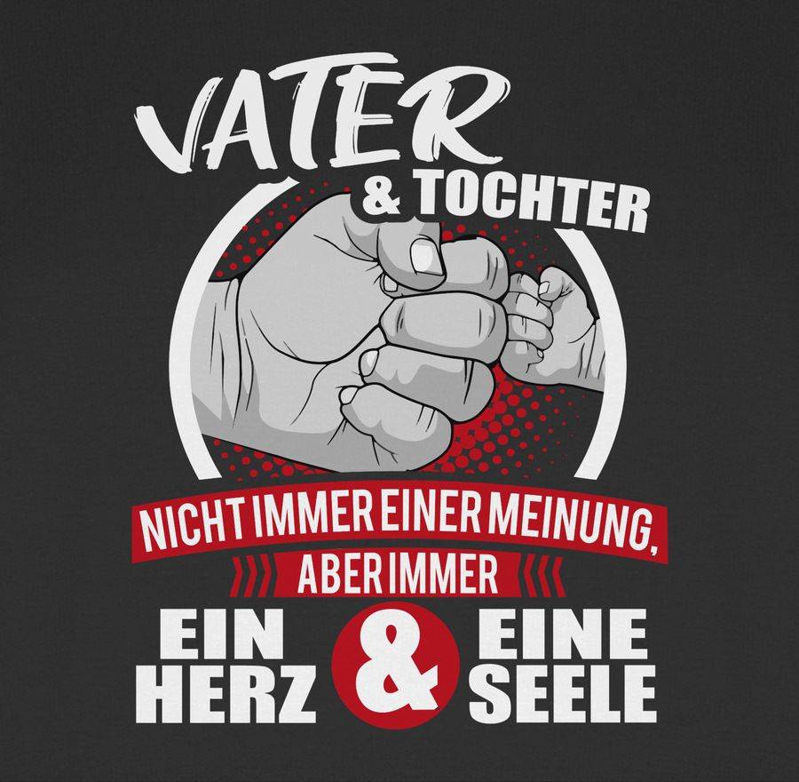 Shirtracer Vater & Tochter Immer Ein Herz & Eine Seele - Weiß/rot: T-Shirt Gym Bag Shirtracer