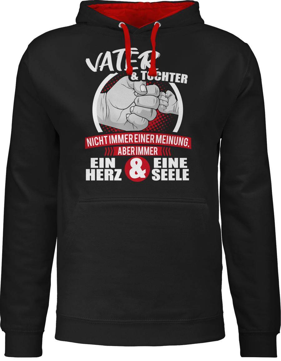 Shirtracer Vater & Tochter Immer ein Herz & eine Seele - weiß/rot: T-Shirt Gym Bag Shirtracer