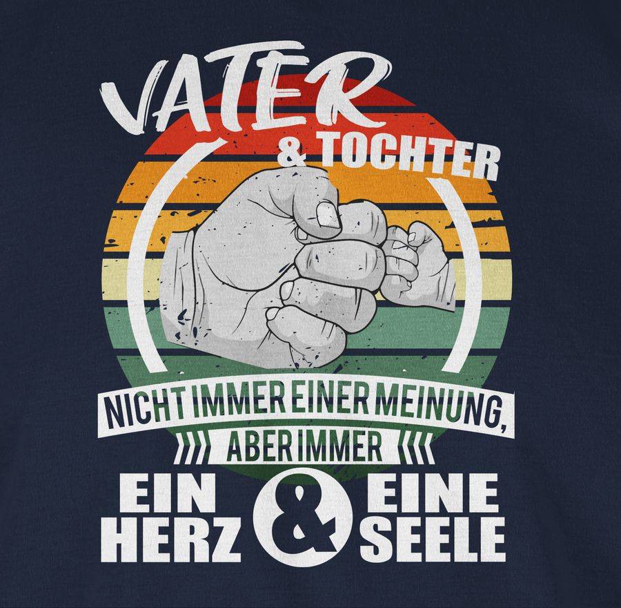 Shirtracer Vater Und Tochter Eine Seele Fäuste Vintage: T-Shirt Rucksack Shirtracer
