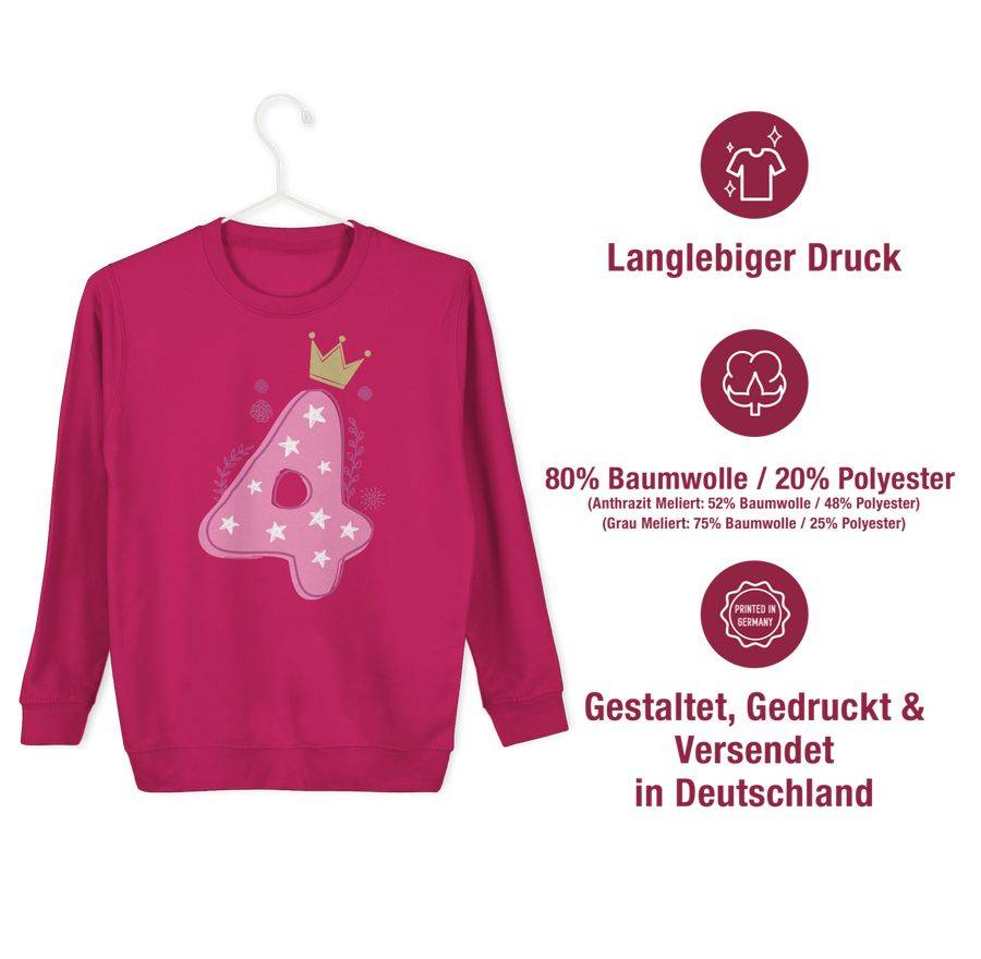 Shirtracer Vierter Mädchen Krone Sterne: T-Shirt Turnbeutel Shirtracer