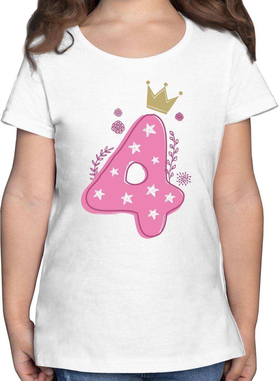 Shirtracer Vierter Mädchen Krone Sterne: T-Shirt Turnbeutel Shirtracer