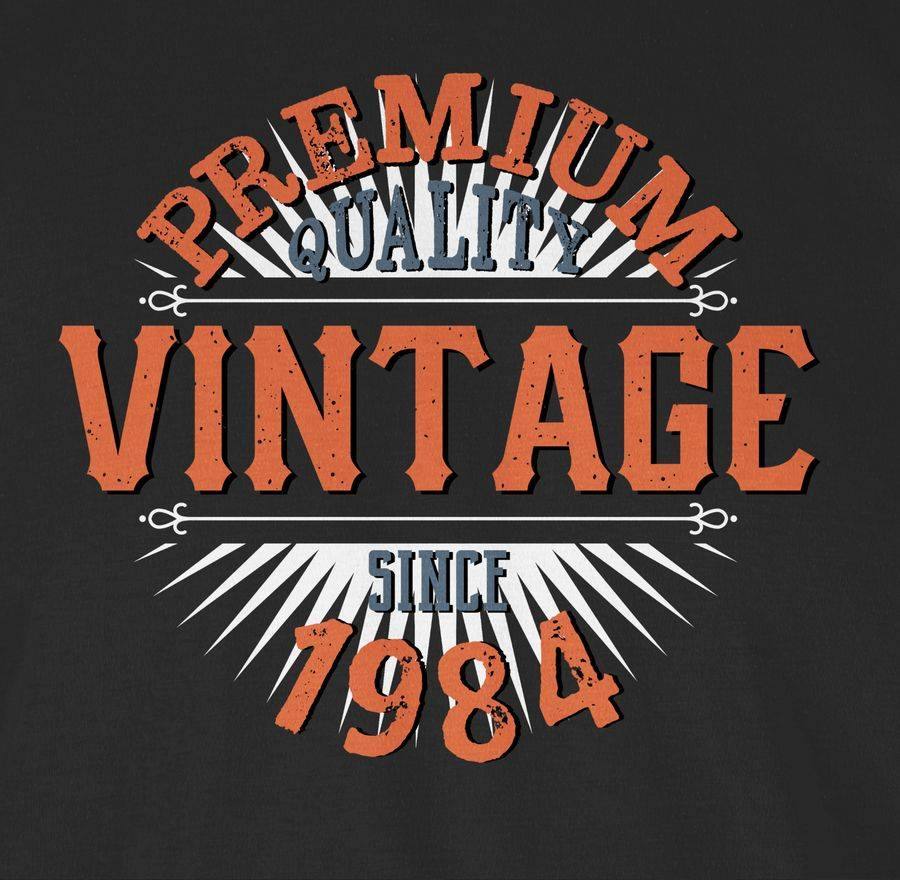 Shirtracer Vierzigster Vintage 1984 Shirts & Mehr Shirtracer