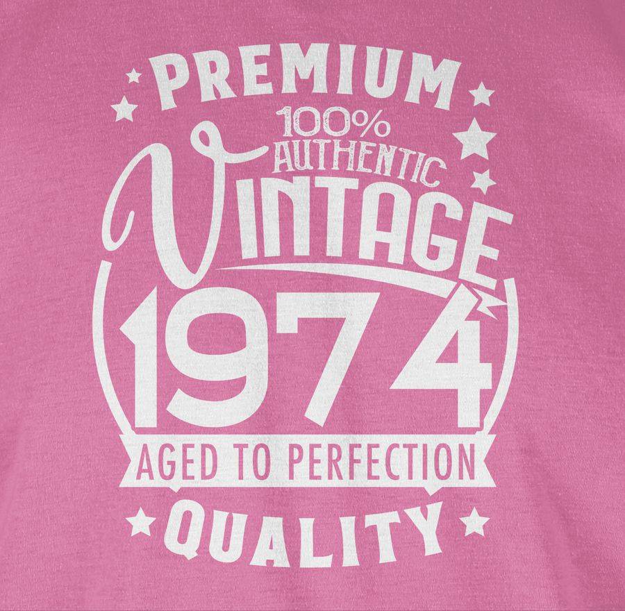 Shirtracer Vintage 1974 Fünfzigster Weiß Shirts & Mehr Shirtracer