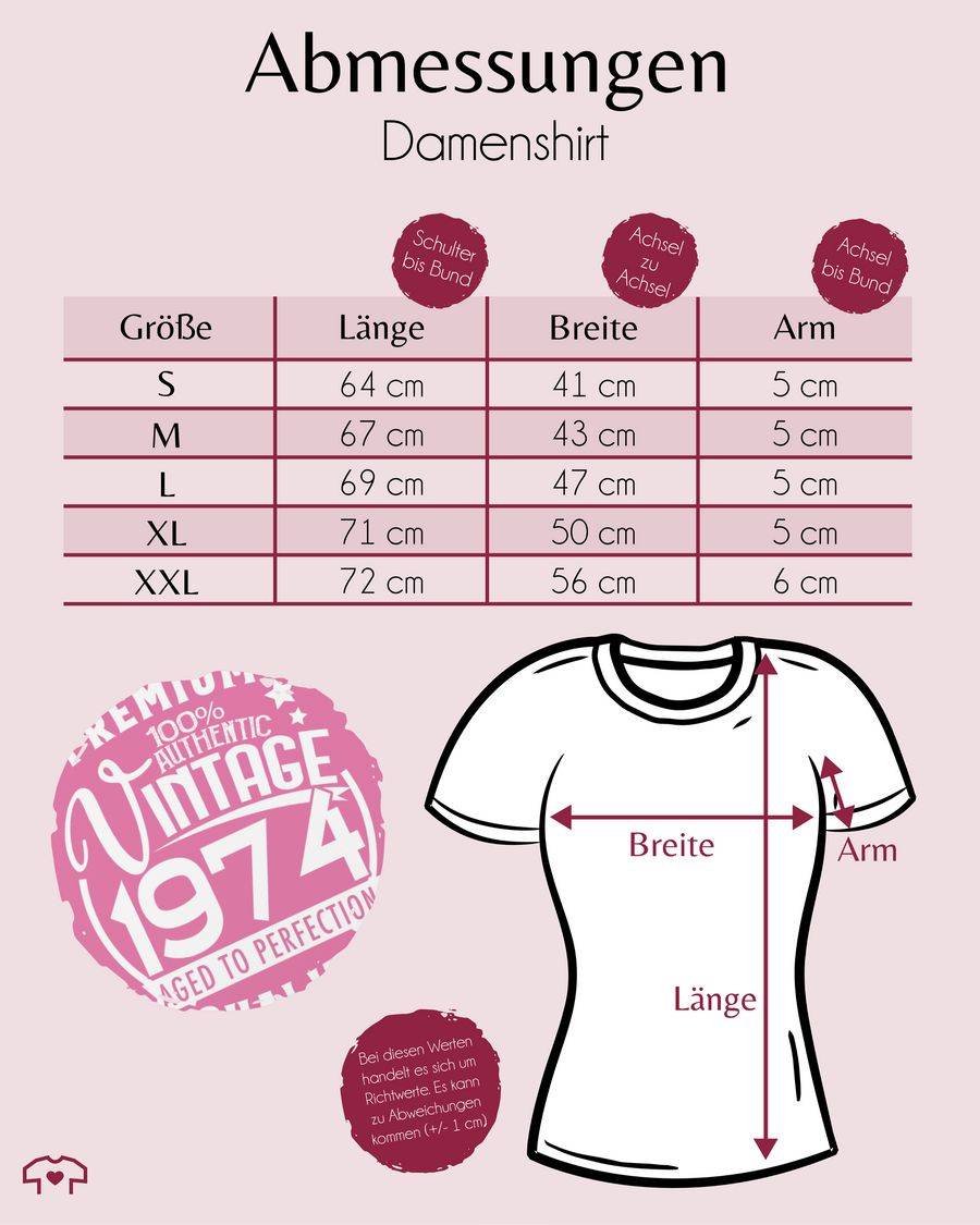 Shirtracer Vintage 1974 Fünfzigster Weiß Shirts & Mehr Shirtracer