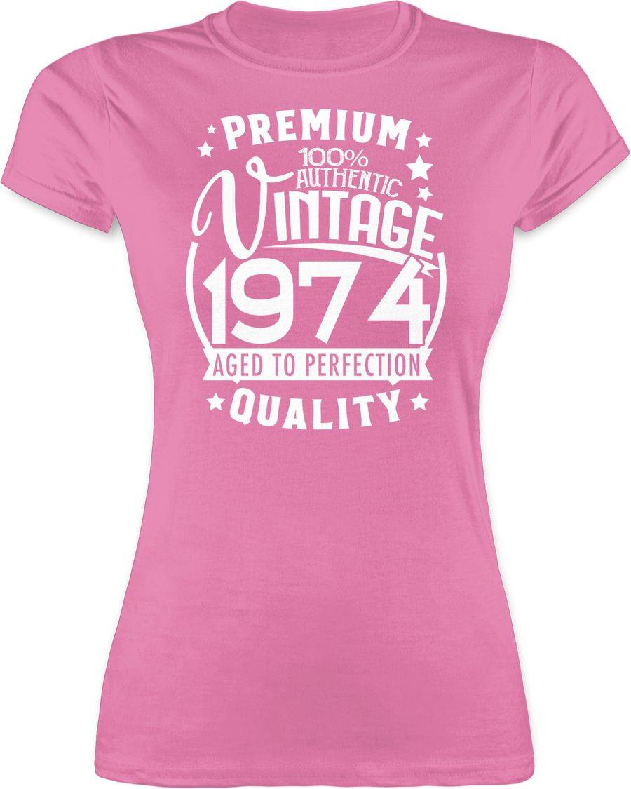 Shirtracer Vintage 1974 Fünfzigster weiß Shirts & Mehr Shirtracer