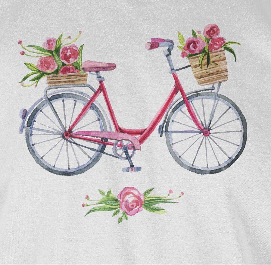 Shirtracer Vintage Fahrrad Wasserfarbe Blumen Shirts & Mehr Shirtracer