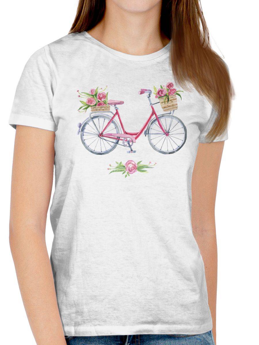 Shirtracer Vintage Fahrrad Wasserfarbe Blumen Shirts & Mehr Shirtracer