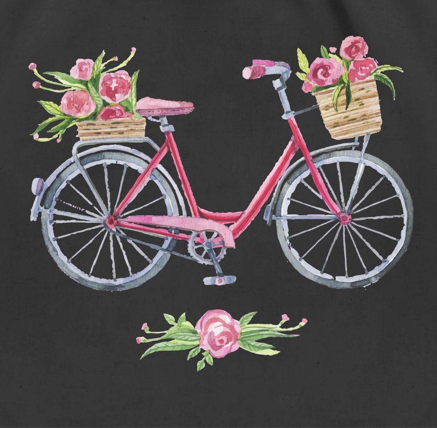 Shirtracer Vintage Fahrrad Wasserfarbe Blumen Shirts & Mehr Shirtracer