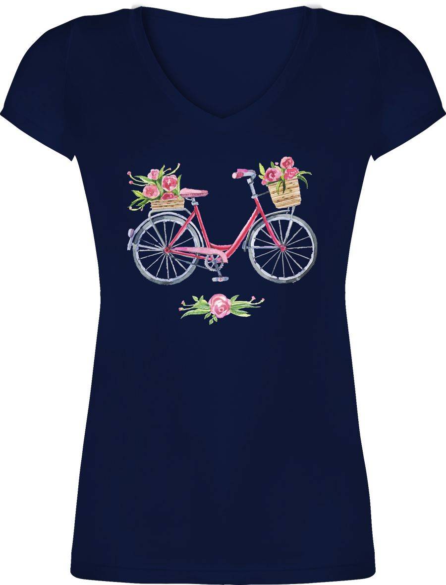Shirtracer Vintage Fahrrad Wasserfarbe Blumen Shirts & Mehr Shirtracer
