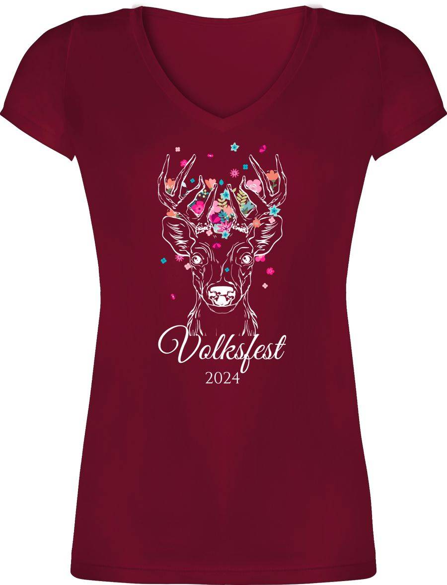 Shirtracer Volksfest Hirsch Geweih: T-Shirt Turnbeutel Shirtracer